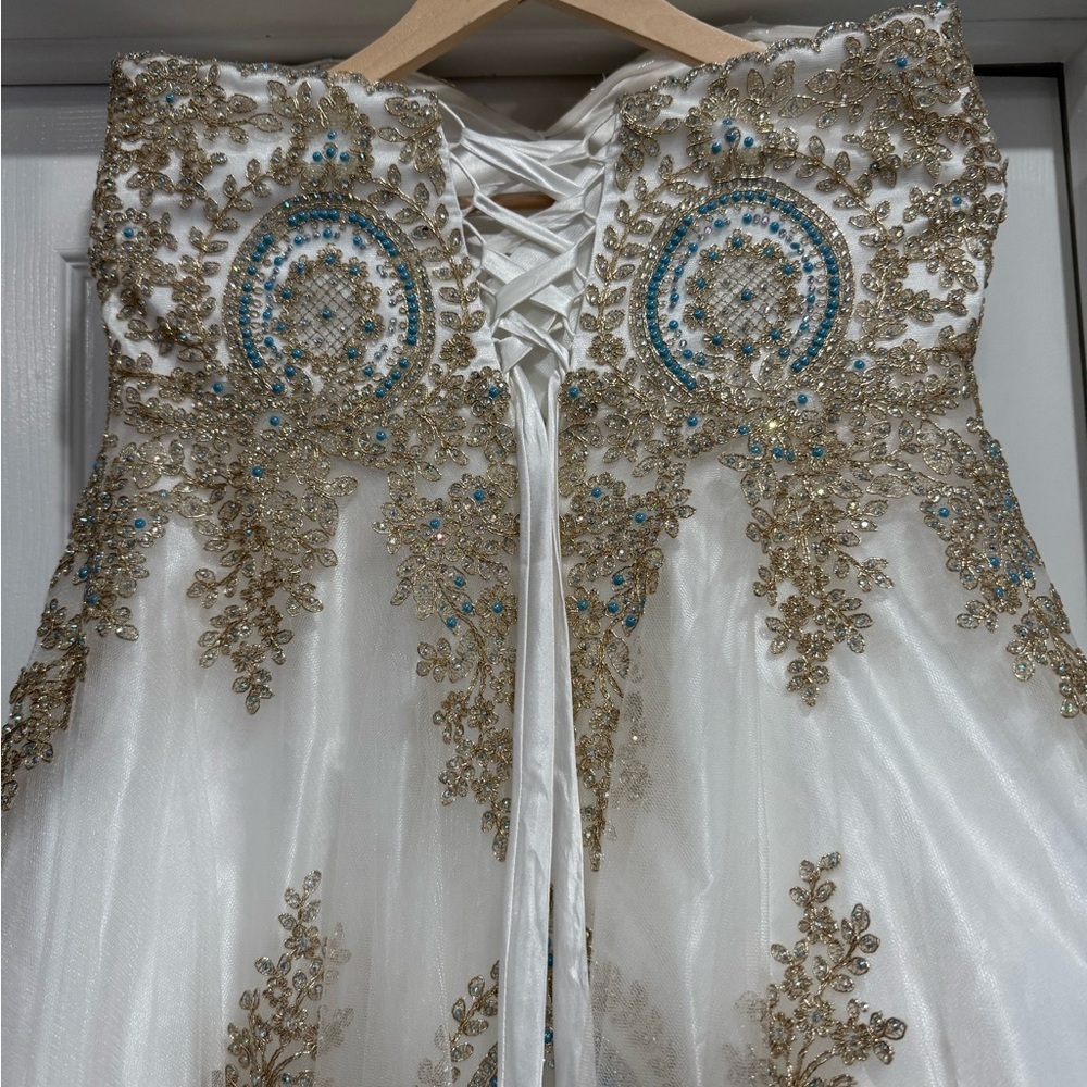 Camille La Vie White and Gold Maxi Dress - Picture 4 of 8